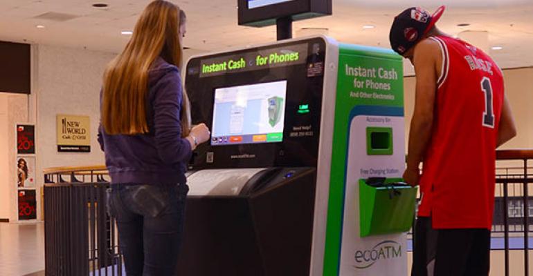 Eco ATM - автомат за връщане на стари телефони Рециклиране на мобилни телефони