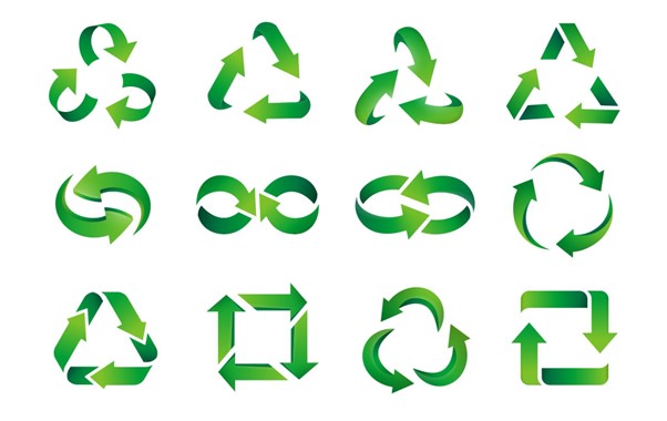 различни символи за рециклиране